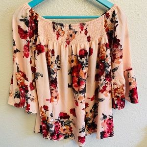 Floral Cinched Top Size M
